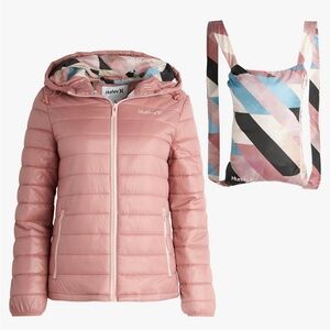 Hurley Lightweight Quilted Packable Puffer Coat